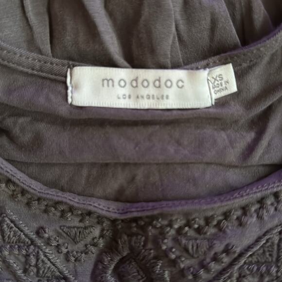 Mododoc Women’s Xs Gray Maxi Dress Sleeveless Stretch Embroidery - Picture 3 of 7